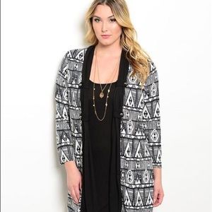 NWT Plus Size Tribal Print Dress with Cardigan!.